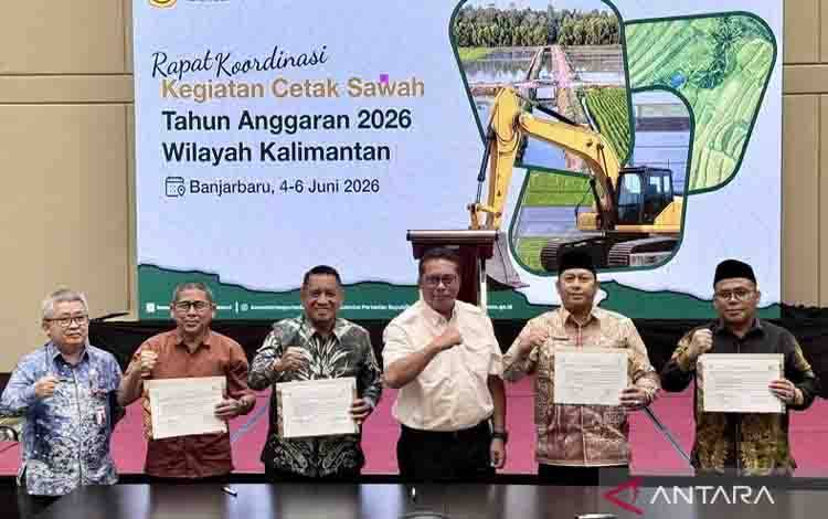 Kementan Awasi Ketat Cetak Sawah di Kalimantan Percepat Tanam Padi