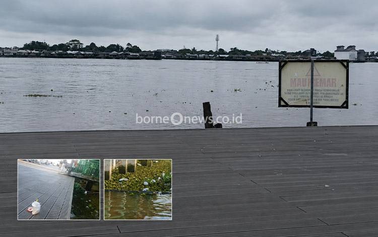Sampah Berserakan di Dermaga KP3 Kuala Kapuas, Pengunjung Soroti Kesadaran Kebersihan