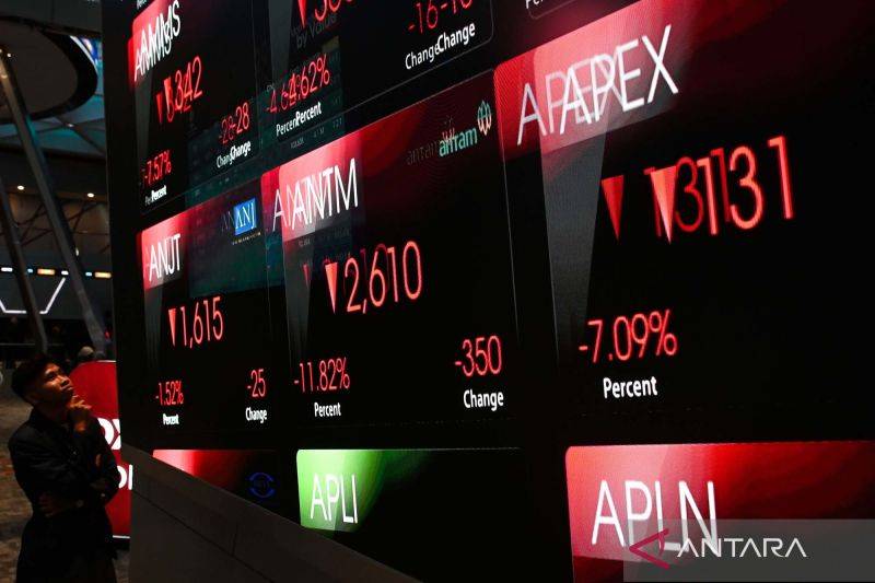 IHSG Anjlok 4,52 Persen, Tertekan Sentimen Domestik dan Global
