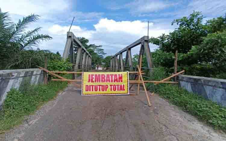 Jembatan Patah Jalan Kapten Mulyono Sampit Ditutup Total Selama Pemeliharaan