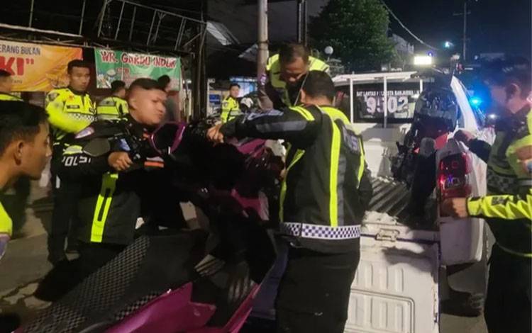8 Motor Balap Liar di Banjarmasin Disita Polisi dalam Semalam