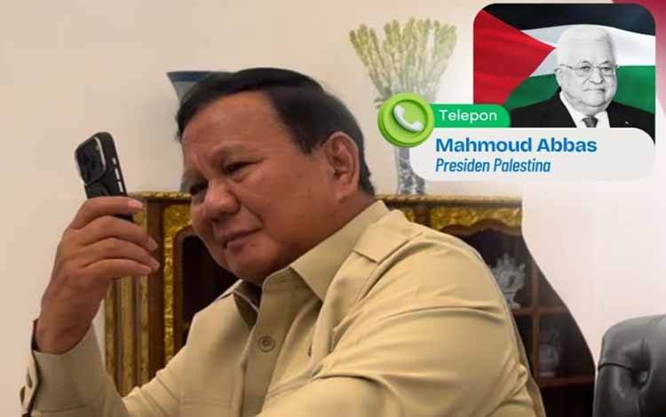 Presiden RI Prabowo Subianto menerima telepon dari Presiden Palestina, Mahmoud Abbas di Jakarta, Senin (15/6/2026) malam. ANTARA/Instagram/@sekretariat.kabinet