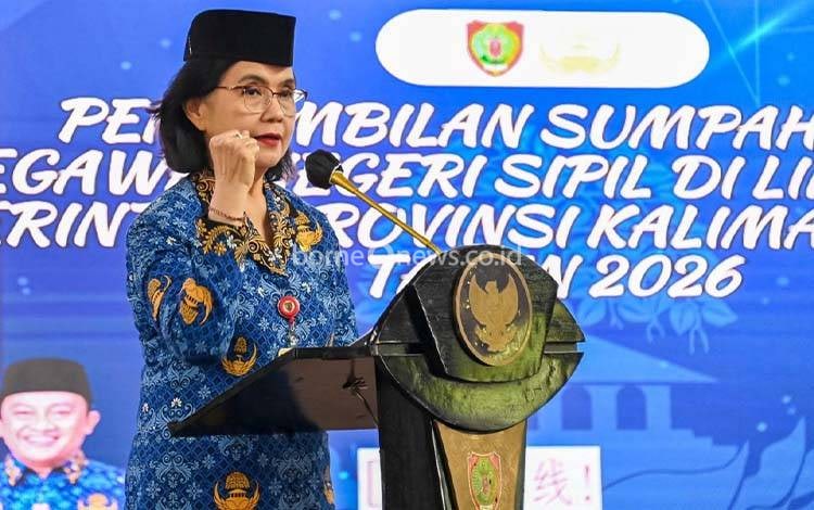 Penjabat (Pj.) Sekretaris Daerah Provinsi Kalimantan Tengah Linae Victoria Aden. (FOTO: BIRO ADPIM SETDA KALTENG)