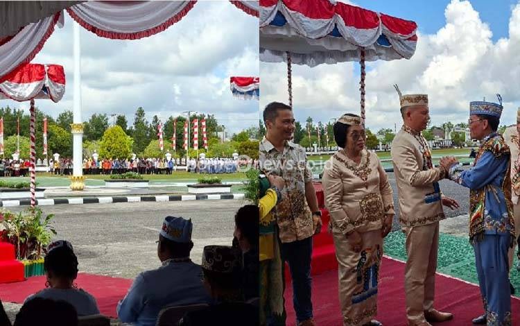 Kekhidmatan Upacara Peringatan Hari Jadi ke-24 Kabupaten Gunung Mas