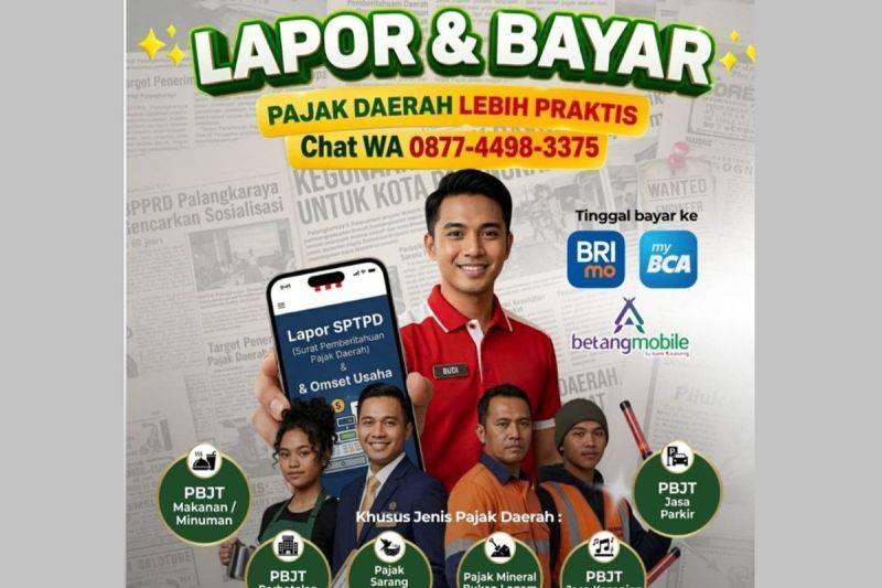 Bapenda Palangka Raya Permudah Bayar Pajak Daerah Lewat WhatsApp