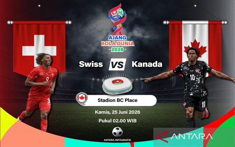 Swiss Puncaki Grup B Piala Dunia 2026 Usai Bekuk Kanada 2-1