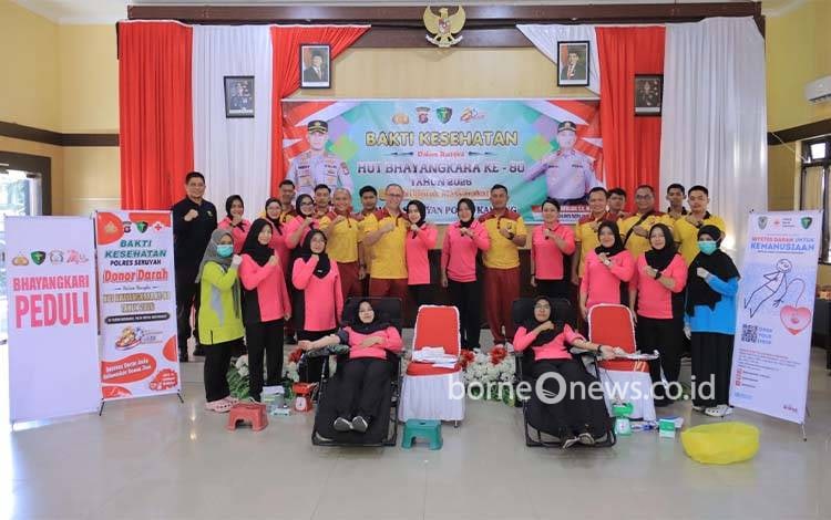 HUT ke-80 Bhayangkara, Polres Seruyan Gelar Donor Darah sebagai Wujud Kepedulian Kemanusiaan