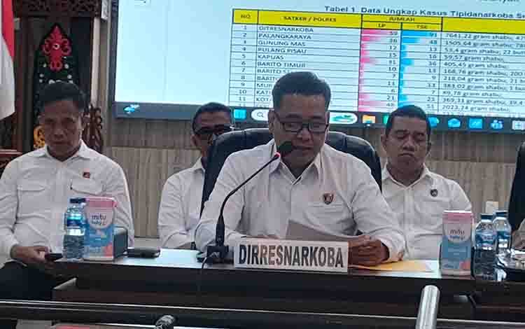 Polda Kalteng Ungkap Ratusan Kasus Narkoba Januari - Juni 2026, Nilai Barang Bukti Capai Rp140 Miliar