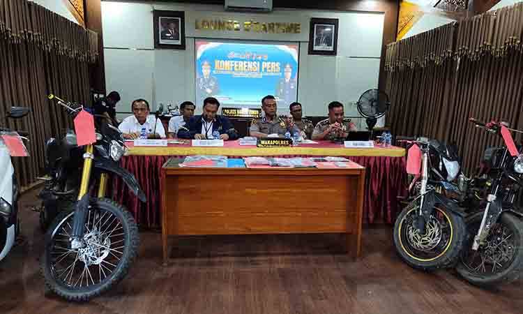 Polres Bartim Ungkap Sejumlah Kasus 3C dan Narkoba, 4 Motor Curian Diamankan, 40 Paket Sabu Disita