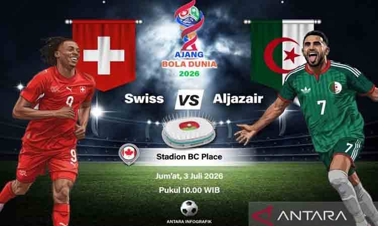 Susunan Pemain Swiss vs Aljazair di 32 Besar Piala Dunia 2026