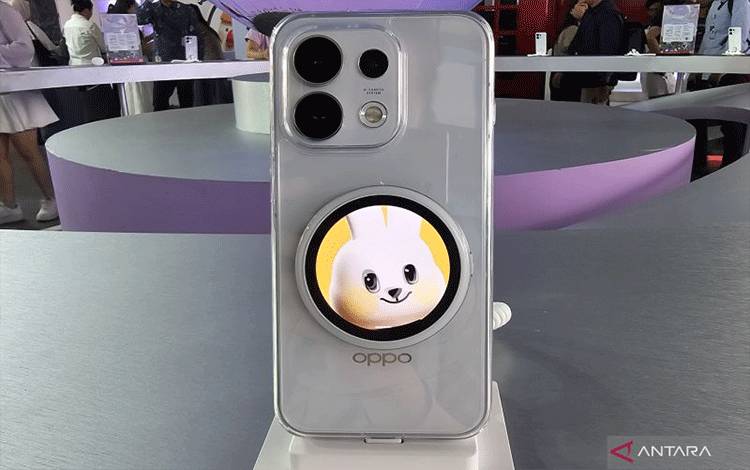 Tampilan Oppo Bubble yang dipamerkan pada acara peluncuran Oppo Reno16 series di M Bloc Space, Jakarta Selatan, Jumat (3/7/2026). (ANTARA/Livia Kristianti)