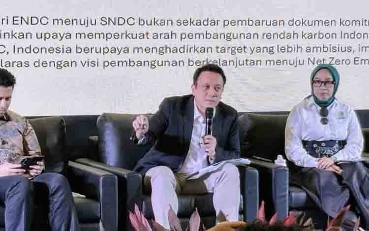 Wakil Menteri Lingkungan Hidup/Wakil Kepala Badan Pengendalian Lingkungan Hidup (KLH/BPLH), Diaz Hendropriyono dalam acara Ministerial Dialogue on Climate Change.