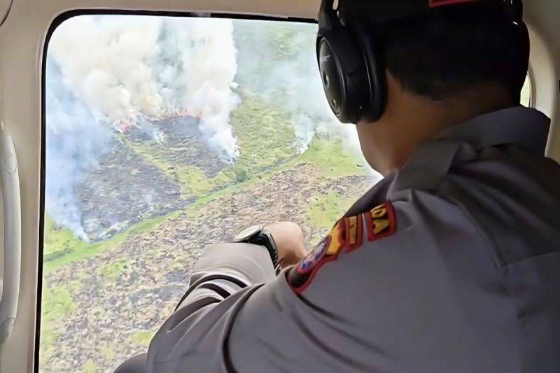 Patroli Udara Temukan Kebakaran Lahan Gambut 19 Hektare di Tumbang Nusa