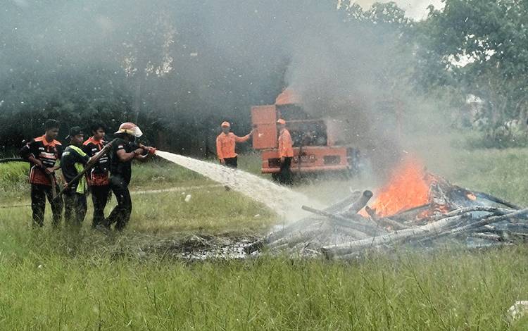 Polres Kotim Pasang Garis Polisi di Lima Titik Karhutla yang Diduga Sengaja Dibakar