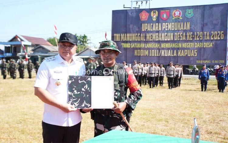 TMMD ke-129 Dimulai, Bangun Jalan hingga RTLH di Desa Bandar Raya Kapuas
