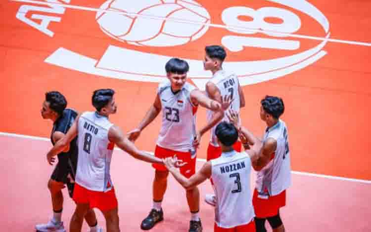 Voli Putra U-18 Indonesia Hajar Kirgizstan Tiga Set Langsung