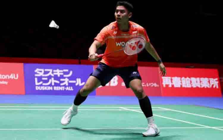 Arsip - Tunggal putra Indonesia Moh Zaki Ubaidillah saat melawan wakil Denmark Rasmus Gemke pada babak pertama BWF World Tour Super 750 Japan Open 2026 di Tokyo, Jepang, Rabu (15/7/2026). Ubed menang dengan skor 21-14, 16-21, 21-18. (ANTARA/HO-PBSI)
