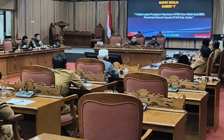 RDP Komisi I DPRD Kotawaringin Timur terkait hibah aset lahan kantor PCNU Kotim, Selasa, 21 Juli 2026. (FOTO: IST)