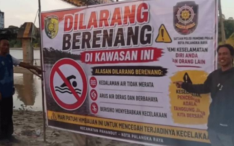 Debit Air Surut, Camat Pahandut Imbau Waspada Bahaya Berenang di Sungai