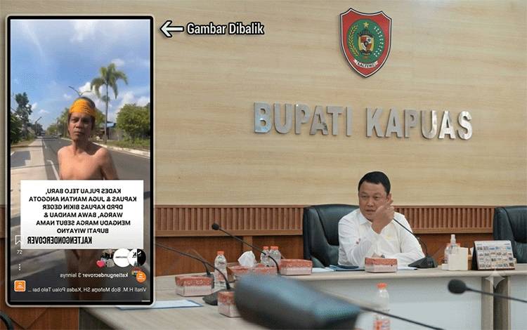 Sekda Kapuas, Usis I. Sangkai. Inzet. Unggahan viral Kades Pulau Telo Baru. (FOTO: IST)