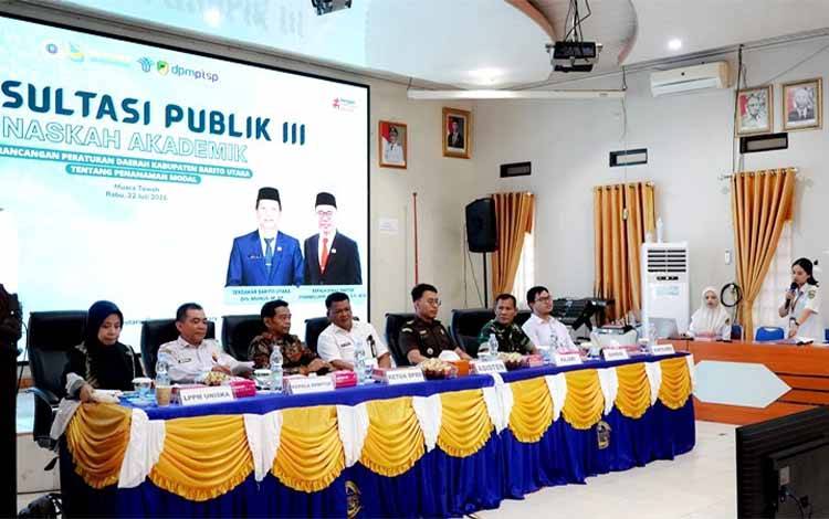 Barito Utara Dorong Raperda Penanaman Modal Beri Kepastian Investasi
