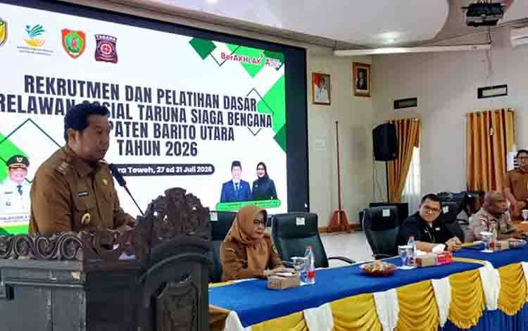 Wabup Barito Utara Buka Rekrutmen dan Pelatihan Dasar TAGANA, Relawan Harus Siap Hadapi Bencana