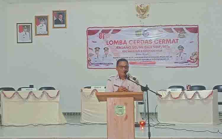 Meski Anggaran Terbatas, Kahayan Hilir Tetap Gelar Lomba Cerdas Cermat Tingkat SD dan SMP