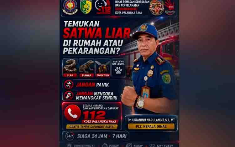 Temukan Satwa Liar di Rumah, Disdamkarmat Imbau Warga Segera Hubungi Layanan 112