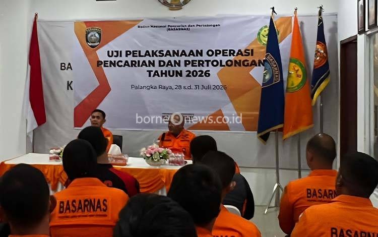 Basarnas Uji Kesiapan Operasi SAR Kecelakaan Kapal di Palangka Raya