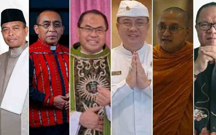 Enam pemuka agama yang akan memimpin doa bersama lintas agama dalam Zikir dan Doa Kebangsaan di Monas, Sabtu (1/8/2026). ANTARA/HO-Kemenag