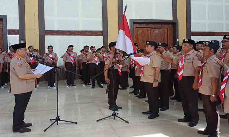 Bupati Kotawaringin Timur Halikinnor melantik Pengurus Kwartir Cabang (Kwarcab) Gerakan Pramuka Kotawaringin Timur masa bakti 2026-2031, Rabu, 5 Agustus 2026. (FOTO: DEWIP)