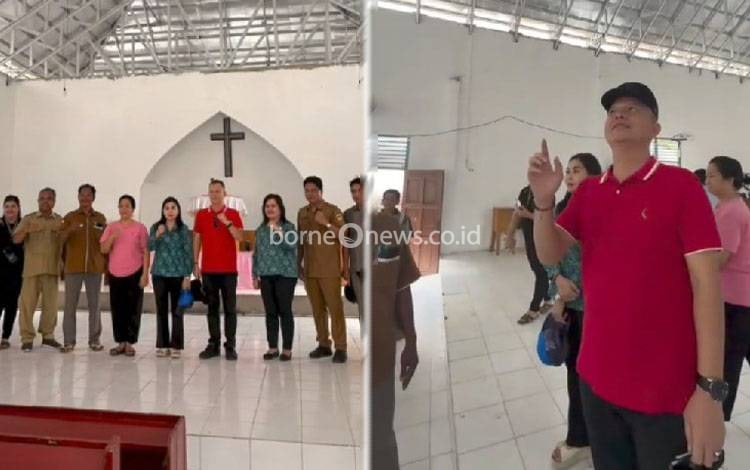 Pemkab Gunung Mas Bantu Rehabilitasi Gereja GKE Hosana Bereng Jun