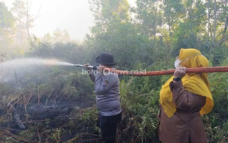 Polres Kotim Pasang Garis Polisi di 18 Lokasi Karhutla, Satu Orang Jadi Tersangka