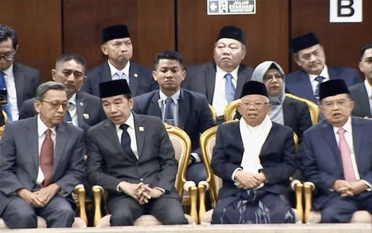 Jokowi, JK, Boediono, Ma'ruf Amin Hadiri Sidang Tahunan 2026