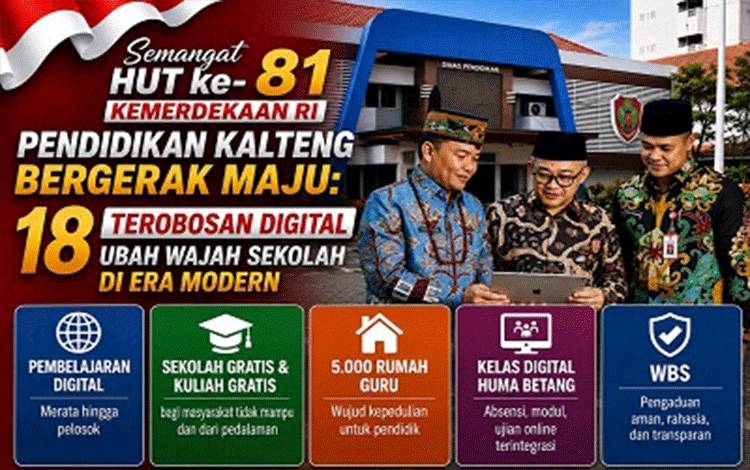 Pemprov Kalteng memperkuat pemerataan akses pendidikan melalui sejumlah program afirmasi. (FOTO: DISDIK KALTENG)