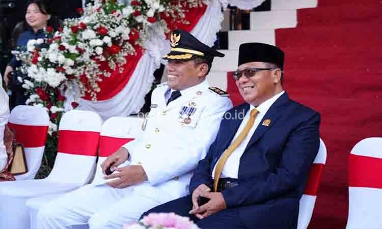 Ketua DPRD Palangka Raya, Subandi saat bersama Wakil Wali Kota Palangka Raya Achmad Zaini (Foto:Untuk BORNEONEWS)