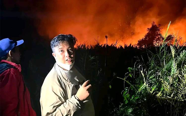 27 Hektare Lahan Terbakar di Kujan, Bupati Lamandau Turun ke Lokasi