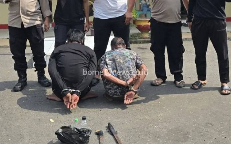 Dua Pria Diamankan Setelah Penganiayaan Bersenjata Tajam di Jalan Mawar Kuala Kapuas