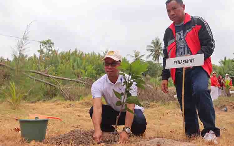 DWP Seruyan Tanam Pohon, Gelar Pasar Murah dan Pelayanan Kesehatan Gratis di Pantai Sungai Bakau