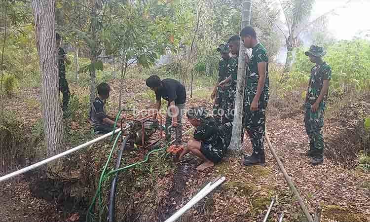 Kodam Tambun Bungai Buat 1.000 Sumur Bor Atasi Karhutla di Kalselteng