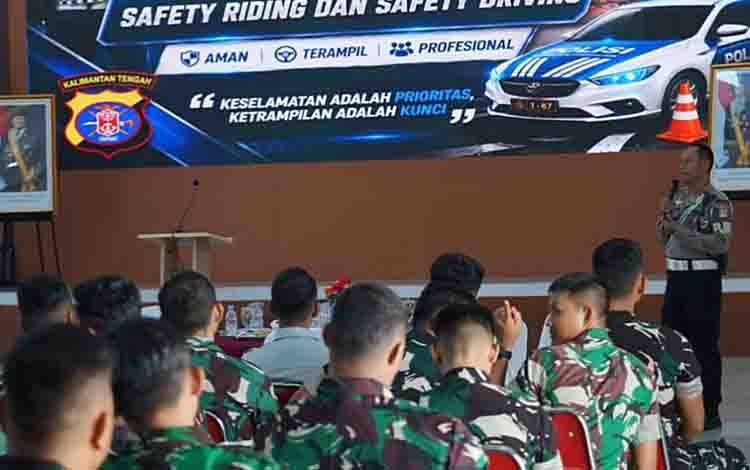 Tingkatkan Keselamatan Berkendara, Kodam XXII/Tambun Bungai Sosialisasikan Lalu Lintas dan Praktik Safety Riding