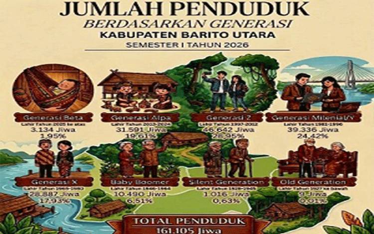 Jumlah Penduduk Barito Utara. (foto: Dhani)