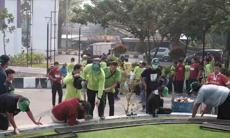 LDII Palangka Raya Kolaborasi dengan DLH Gelar Kerja Bakti Nasional