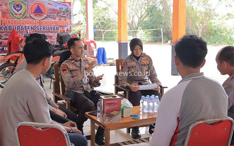 Tim Edukasi Karhutla Lemdiklat Polri Sambangi BPBD Seruyan Perkuat Sinergi Penanganan Karhutla
