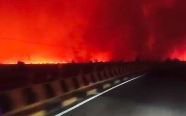 Tumbang Nusa Memerah, Kobaran Api Kepung Perbatasan Palangka Raya-Pulang Pisau