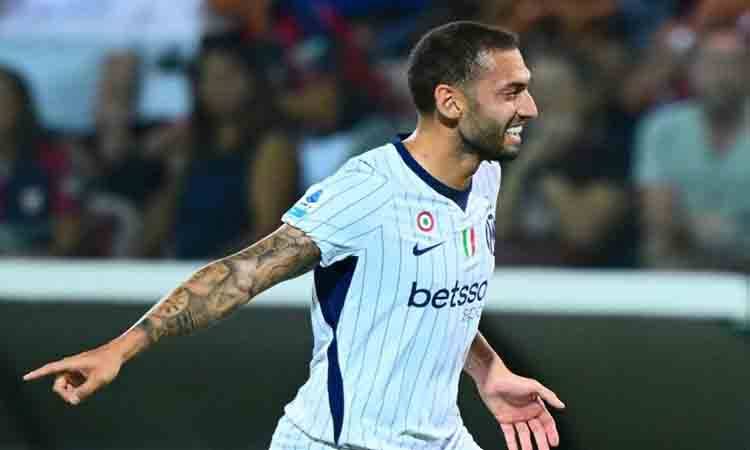 Gol Cepat Hakan Calhanoglu Bawa Inter Milan Menang 1-0 atas Cagliari