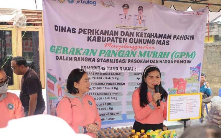 Pemkab Gumas Gandeng PKK Gelar Gerakan Pangan Murah, Ratusan Karung Beras Murah Ludes Terjual