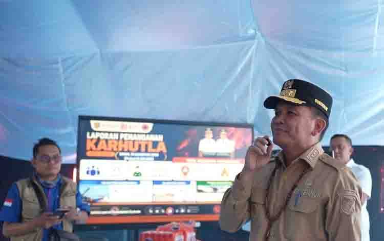 Gubernur Agustiar Sabran Sapa Siswa SMAN 1 Tewah di Tengah PJJ Karhutla