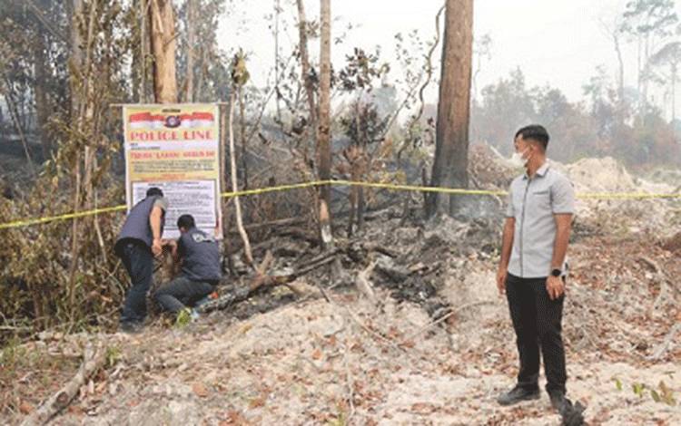 Pembakar Lahan Ditangkap Satreskrim Polres Gunung Mas saat Patroli Cegah Karhutla