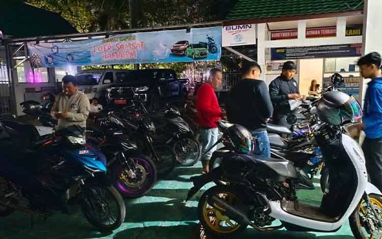 Satlantas Polres Kapuas Tindak Balap Liar, 19 Motor Ditilang
